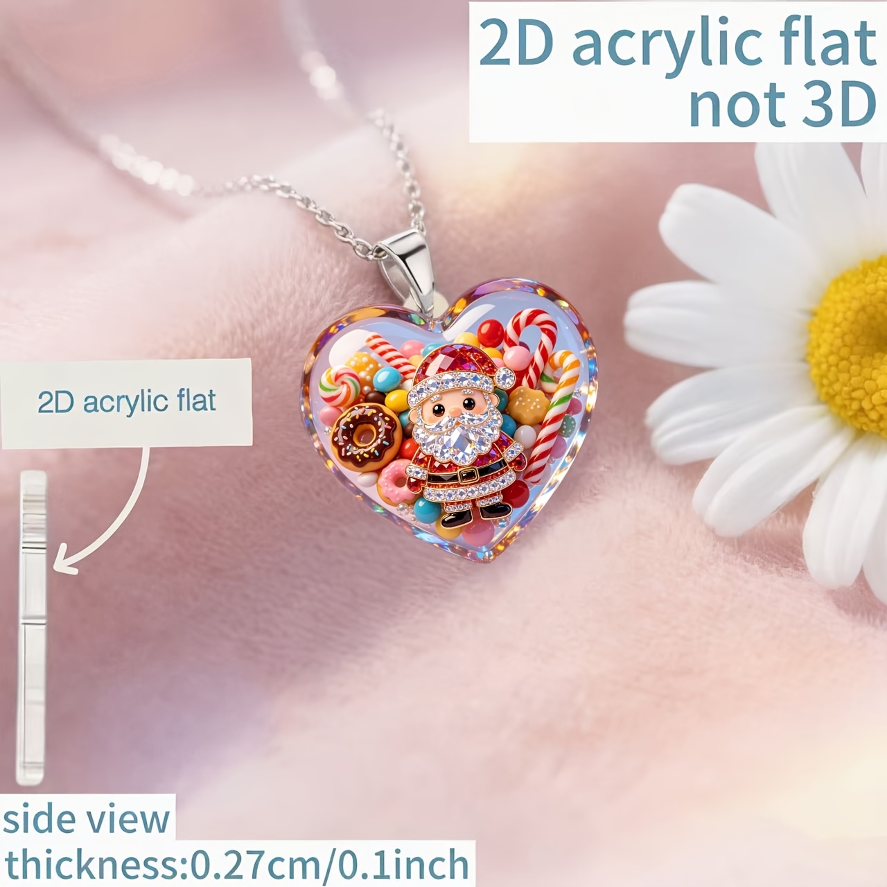 Acrylic Mouse with Crown Pattern Necklace for Women